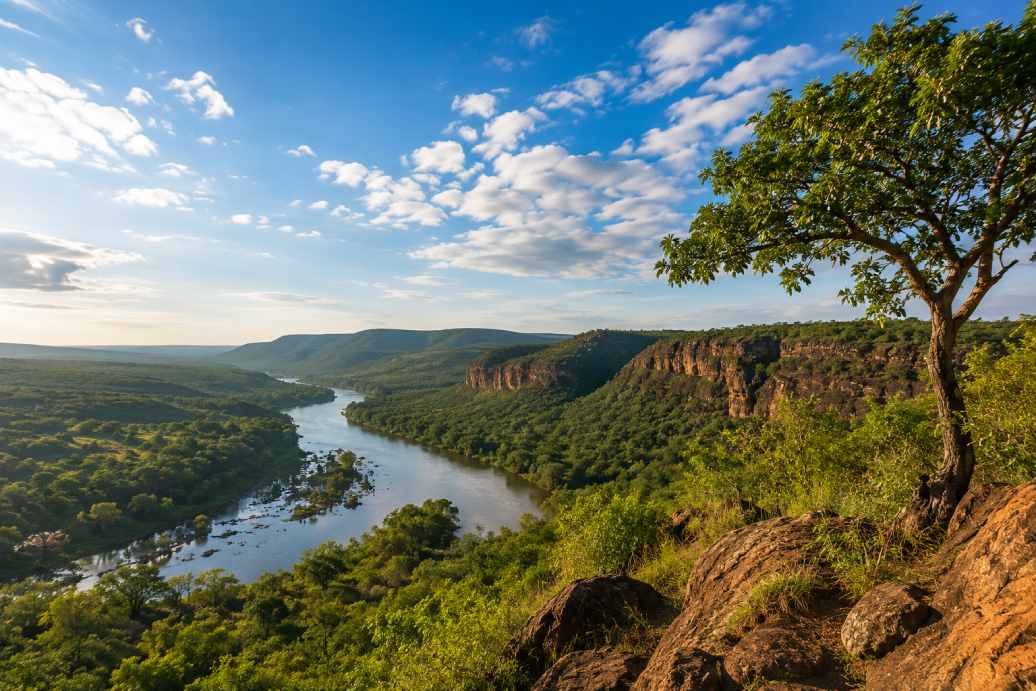 A scenic destination in Zambia reachable by intercity bus